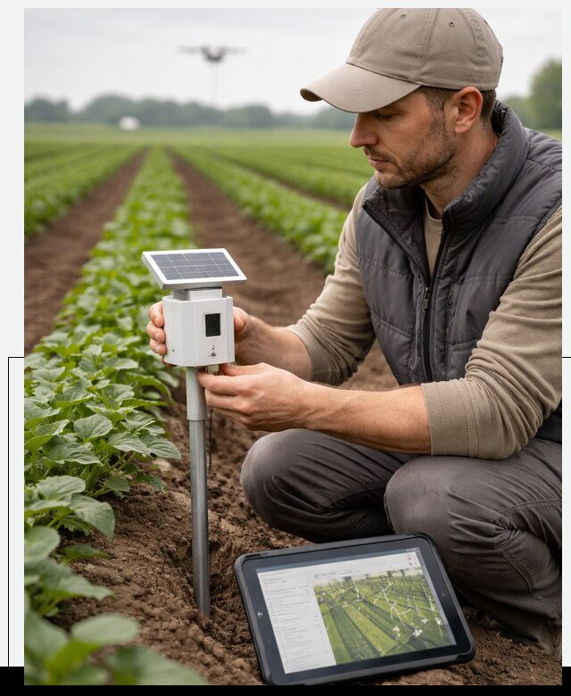 IoT мониторинг сельскохозяйственных полей и контроля в Карабулаке